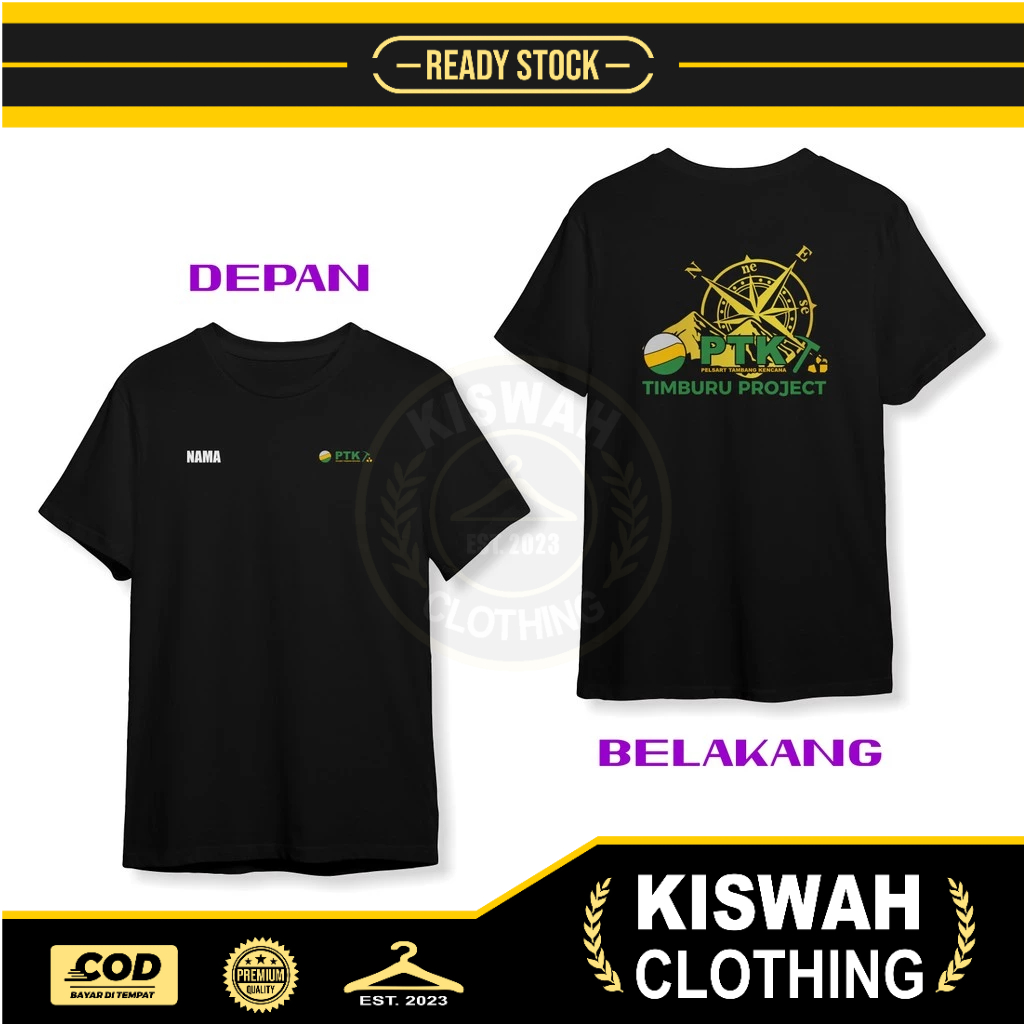 Kaos Tshirt PTK Logo Timburu Broject Gratis Nama DB Kaos Distro