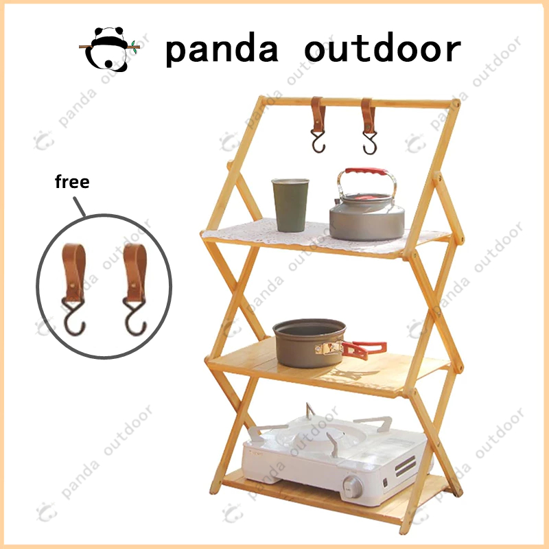 Panda Outdoor Rak Camping Lipat, Rak Lipat Outdoor Portable Gunung Dan Piknik