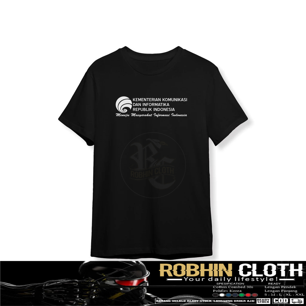 Kaos Baju KOMINFO Kementrian Komunikasi dan Informatika Republik Indonesia Baju Pemerintahan