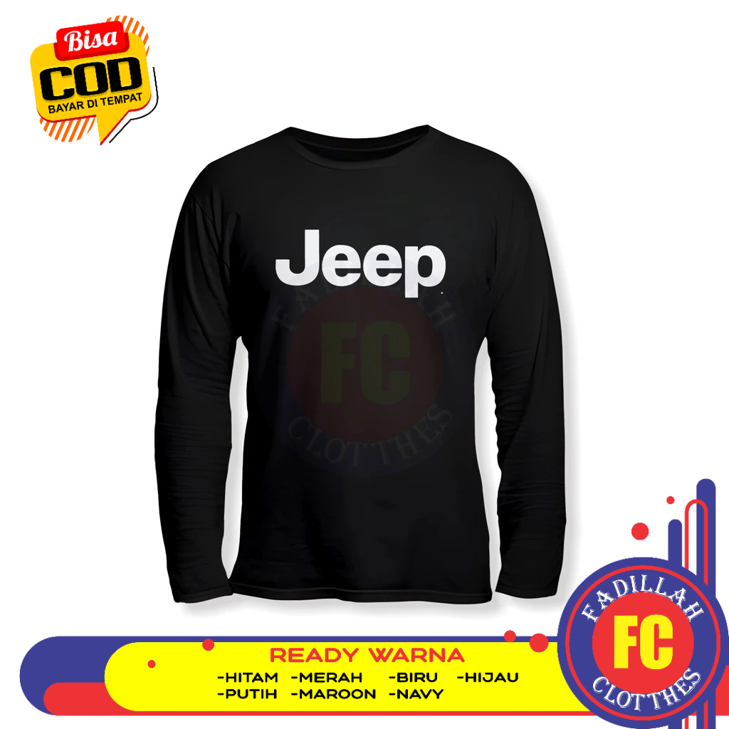 Baju Kaos Jeep Logo Lengan Panjang Baju Otomotif