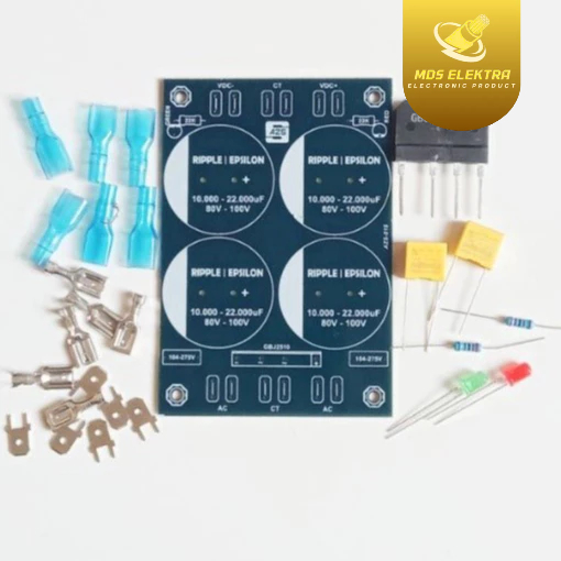 PCB PSU 4 Elco Singgle Dioda Plus Komponen