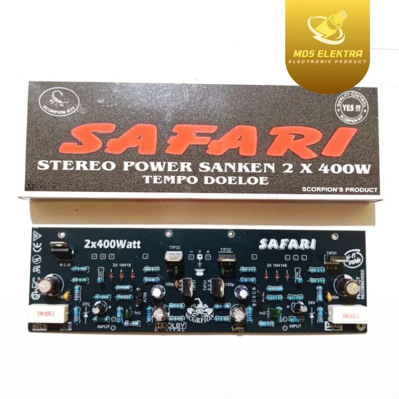 Kit Driver Safari Stereo Power Sanken 2 X 400 Watt Scorpion