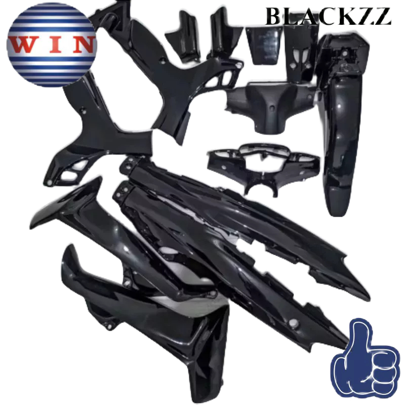 Cover Body Full Set Vega R Old Lama 2004 2005 Hitam (KASAR & HALUS) ORIGINAL WIN