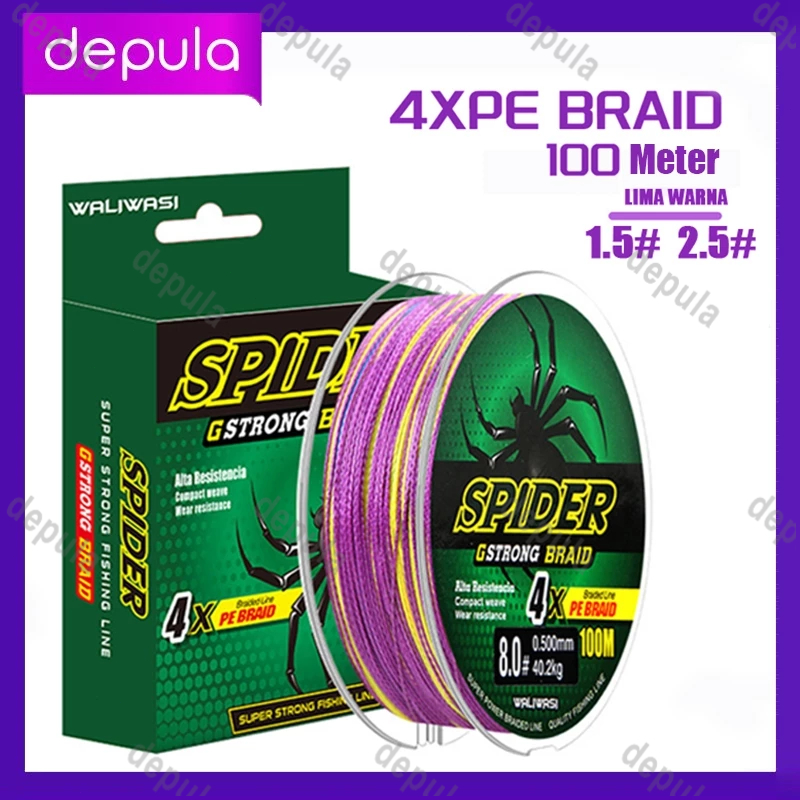Senar Pancing PE Braided 1.5# 100 Meter Tahan Abrasi Multifilament Casting Jigging
