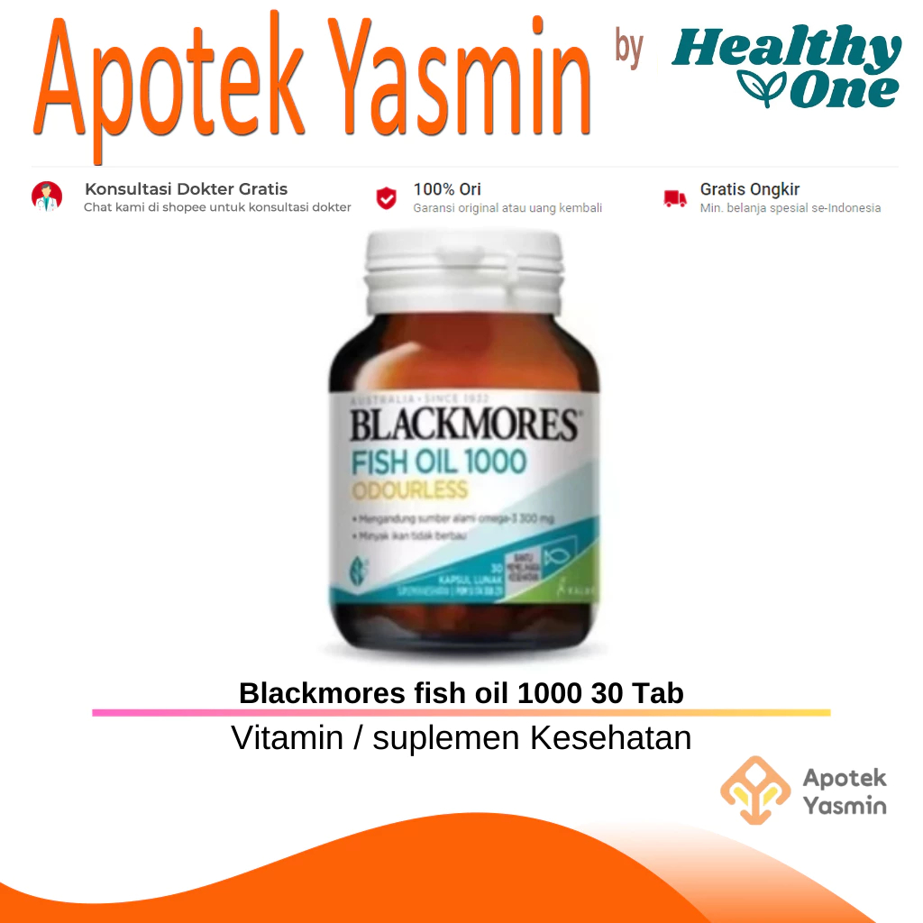 BLACKMORES OD FISH OIL1000 30 CAPSUL / Vitamin / Suplemen Kesehatan