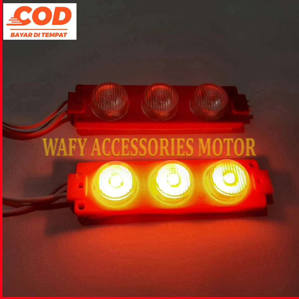 Lampu Kolong Variasi Led 3 Titik 12 Volt Motor Mobil Truk Warna Merah