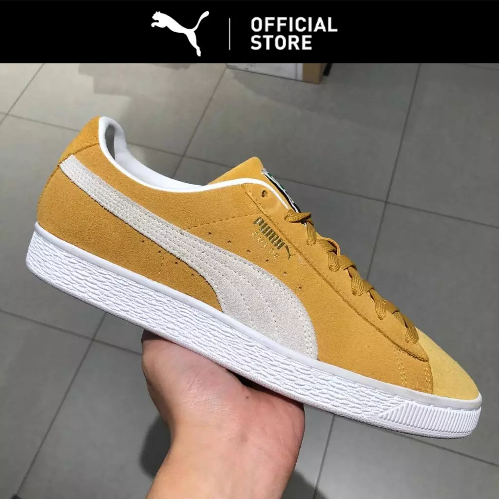 Puma Sepatu Sneakers Suede Classic Xxi Honey Mustard- Whi 374915 05
