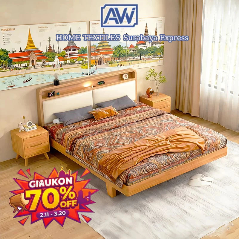 [Surabaya Express]Dipan tempat tidur Divan kasur Dipan kayu Dipan kasur 180x200 Dipan 120x200 Ranjan