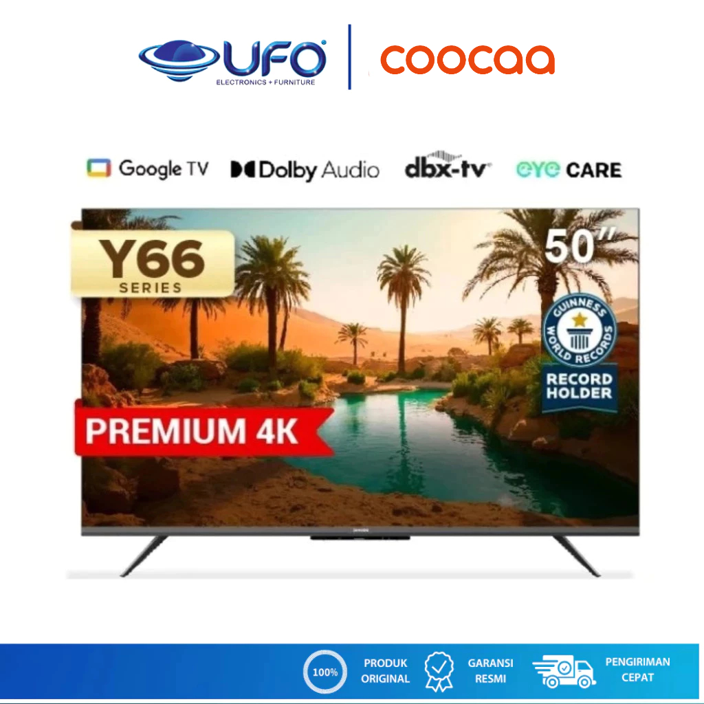 Coocaa 50 Inch Smart Google LED TV 4K UHD 50Y66