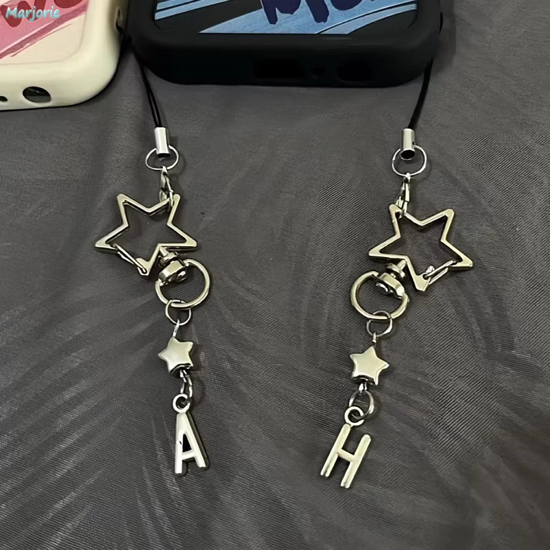 Gantungan Hp Lucu Bintang Huruf Gaya Remaja Gantungan Kunci Tas Sederhana Serbaguna Tali Strap Hp -M