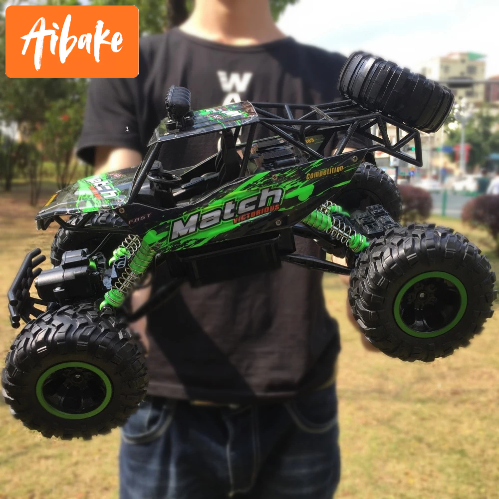 Mainan Mobil Remote Control Besar 4WD 2,4Ghz Rc Mobil Offroad Climber 1:12 Bahan Alloy