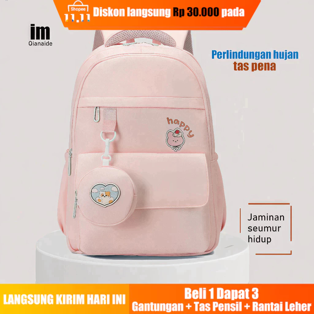 ransel wanita kampus korea  tas ransel perempuan ransel kerjatas tas laptop wanita