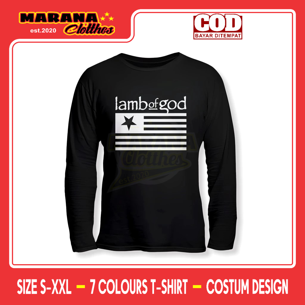 Kaos Lamb of God v2 Lengan Panjang Baju Musik