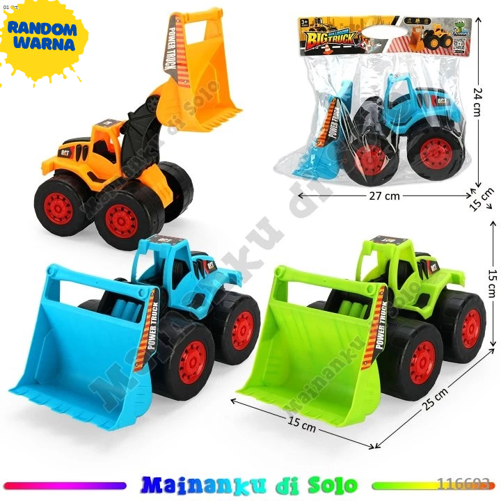 [Mainanku] Mainan Bulldozer Roda Ban F/W Big Truck 1pcs RANDOM WARNA