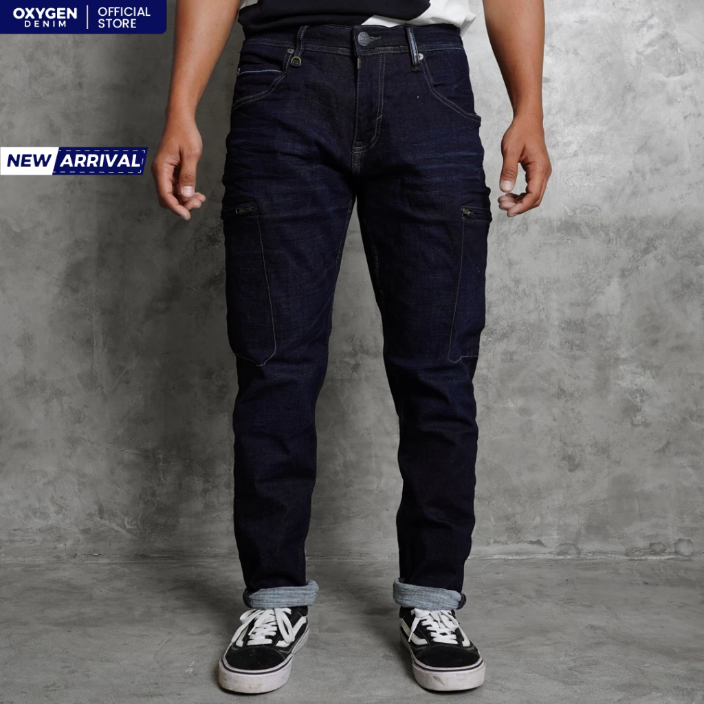 Oxygen Denim Evolve Wanderlust Tapered Cargo Jeans (703-8601)