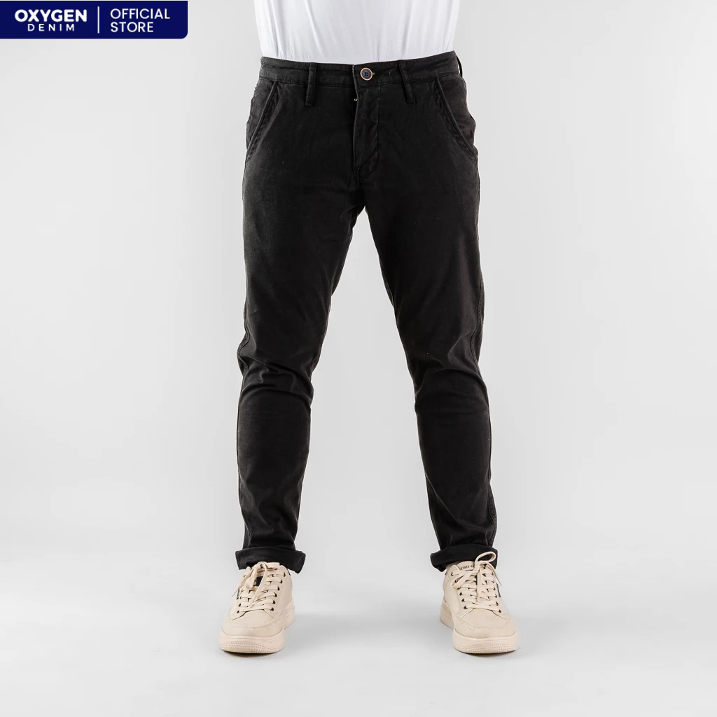 Oxygen Denim 706S Prime CS Chino Pants Slim Fit Stretch - Black (3312)