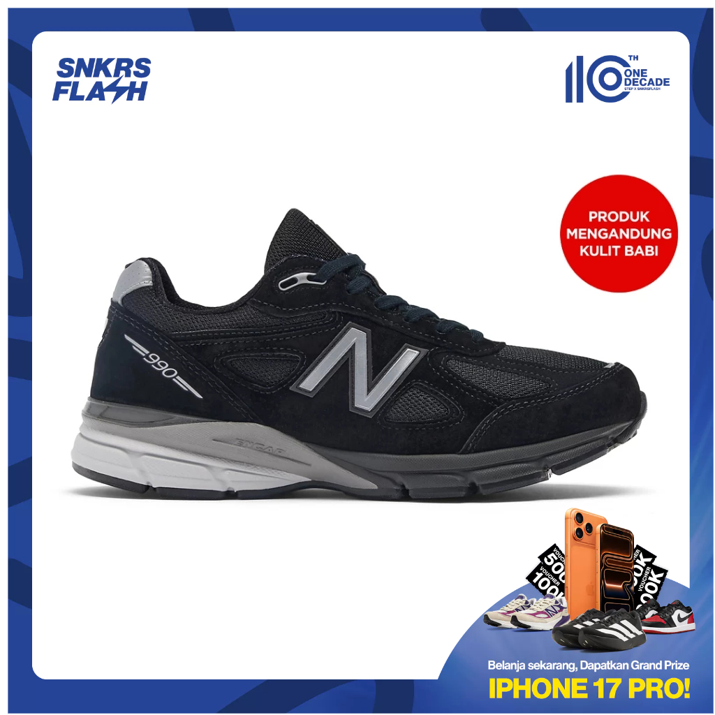 NEW BALANCE 990 V4 Mius Black Sepatu Sneakers Unisex - U990BL4
