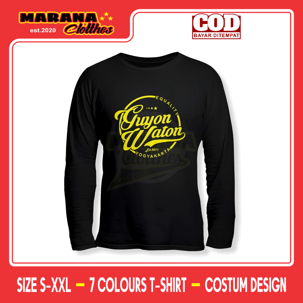Kaos Guyon Waton Lengan Panjang Baju Musik