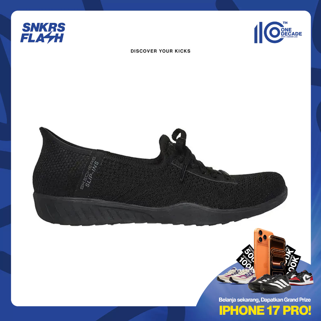 SKECHERS Active Newbury St Full Black Sepatu Casual Wanita - 100440BBK - Size 38