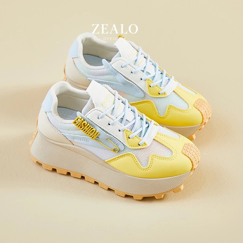 Zealo 402 Sepatu Sneakers Wanita Platform Sporty Kekinian | Sepatu Fashion Kasual Tebal