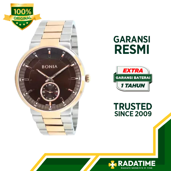 Jam Tangan Pria Bonia 100% Original -Rose Gold BNB10373-1642