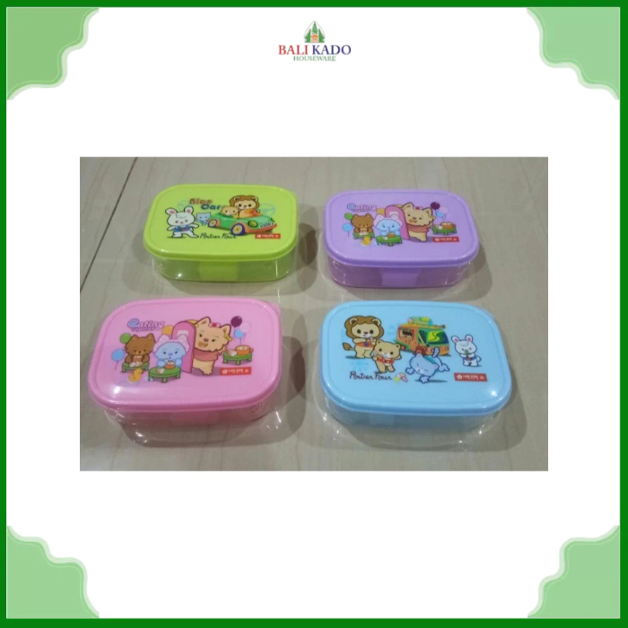 Lion Star MC-36 Bella Box Tempat Makan Plastik Sekat 2 (Size L) / Kotak Makan Lion Star MC 36