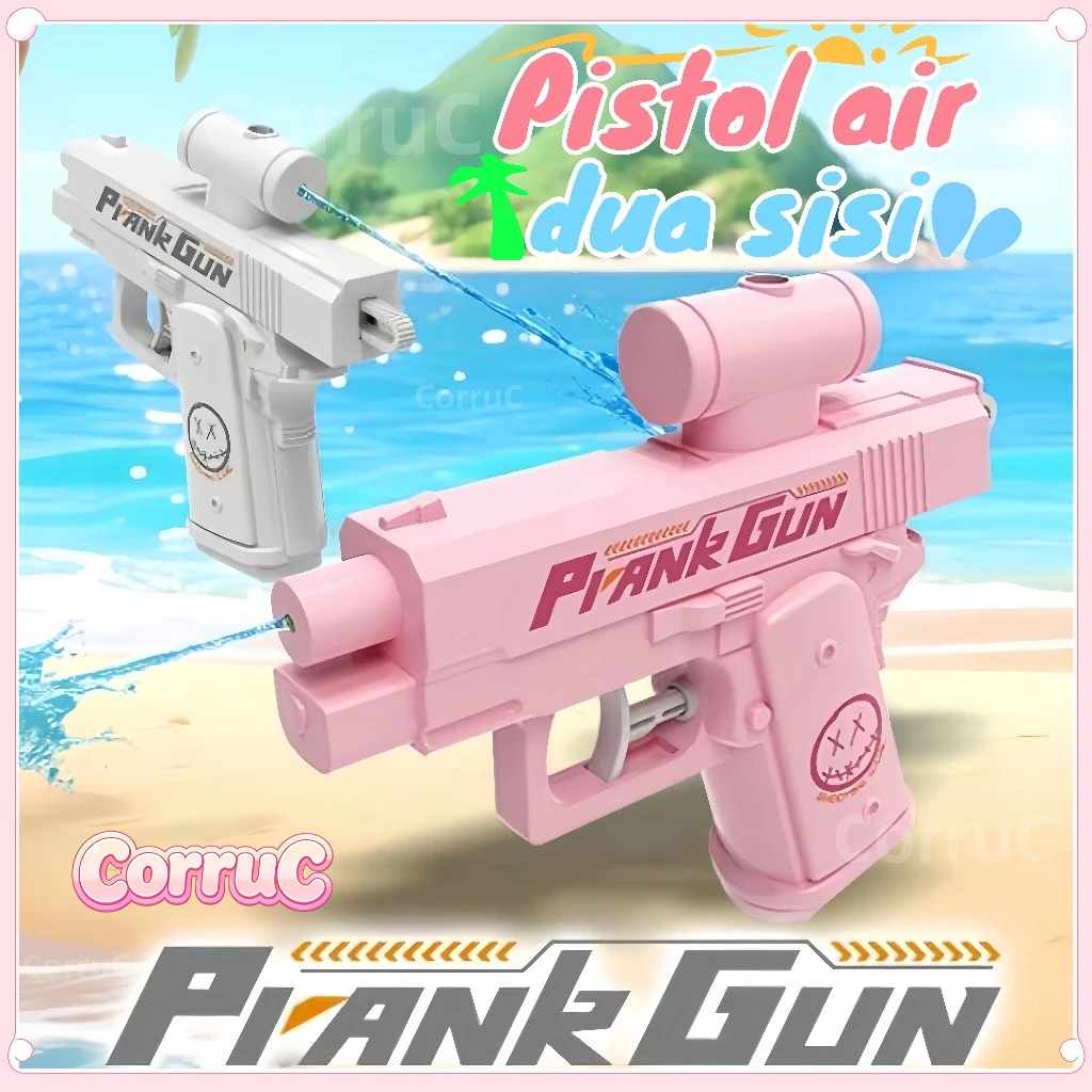Pistol Air Dua Sisi Kreatif Plastik/Pistol Air Mainan Prank/Mainan Jahil Air Prank/Pistol Air Mini/M