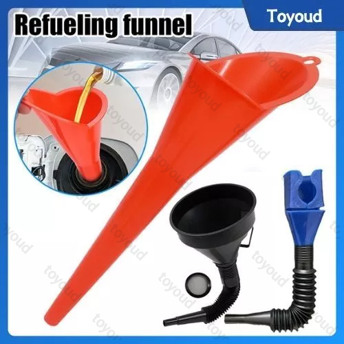 Corong Oli Motor Mulut Panjang Corong Minyak Corong Bensin Corong Plastik Panjang Serbaguna