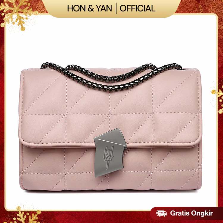 HONYAN Tas Selempang Wanita Kekinian Branded Hitam Elegant Terbaru  Selina Tas Pesta Undangan Kondan