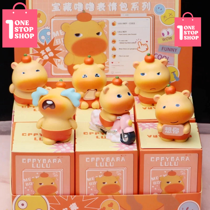 Treasure Lulu Emoji Blind Box Figure Dino Mainan Pajangan