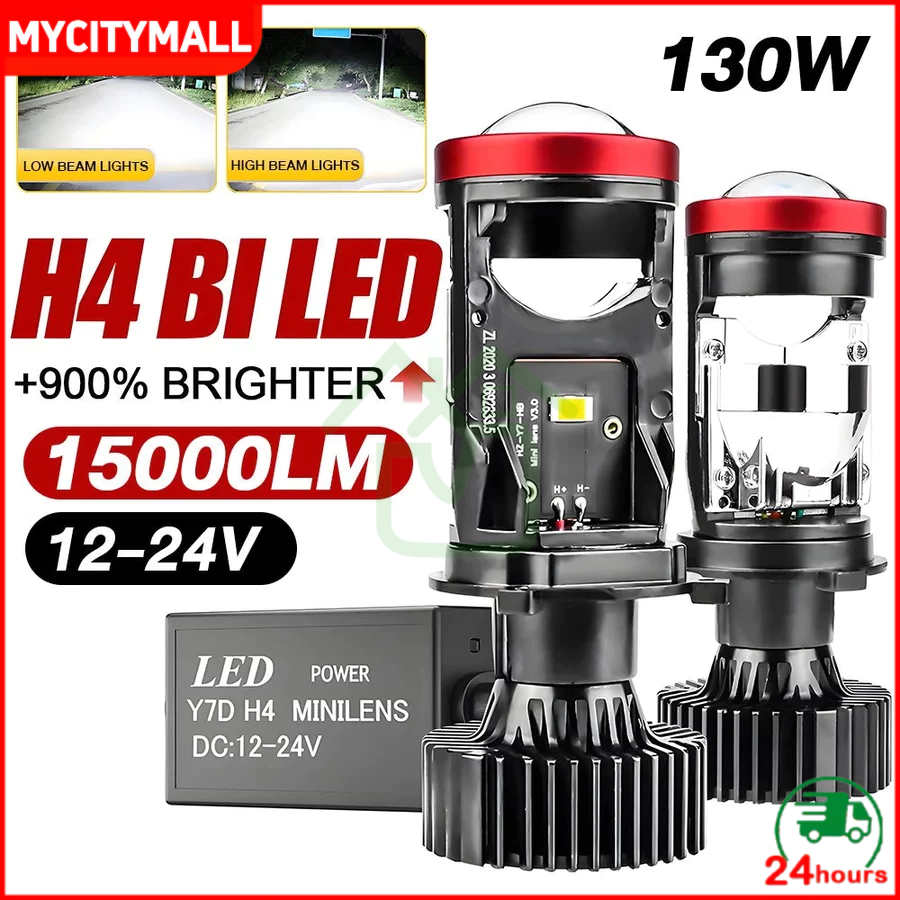Y7D LAMPU LED MOBIL MOTOR H4 MINI PROJEKTOR PROJIE Y7D ORIGINAL SUPER TERANG