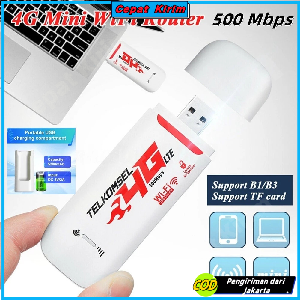 Modem Wifi 4G Wingle USB Mifi All Operator 500Mbps Modem WIFI USB 500Mbps 4g LTE Wi-Fi portabel All 