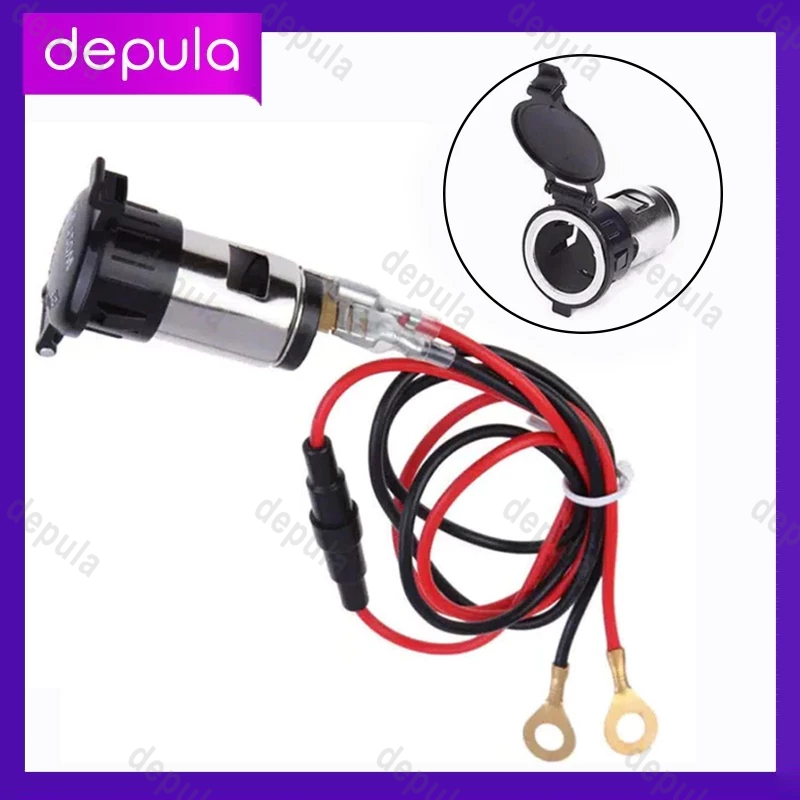 Pengisi Daya Mobil Lighter Socket Charger Cigarette Lighter Power Outlet Set Stop Kontak Mobil