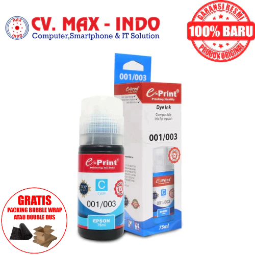 E-PRINT REFILL EPSON 001/003 CYAN 75 ML