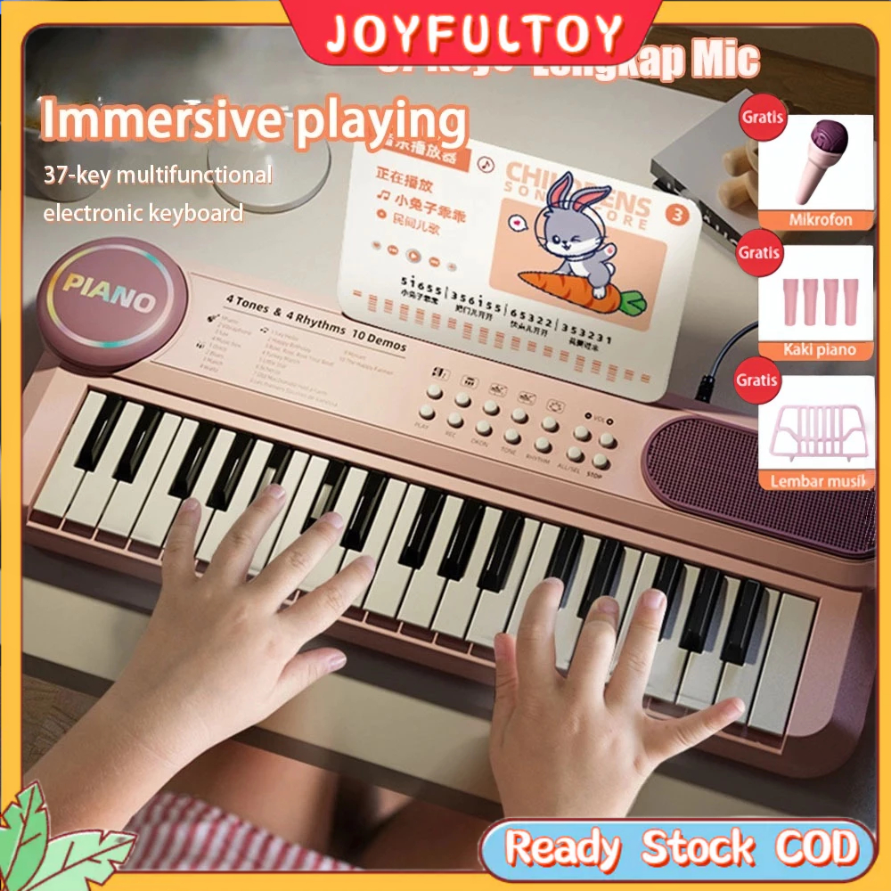 <Murah COD>Mainan Piano Anak Electronic 37 Key Digital Electronic Piano Electronic Keyboard