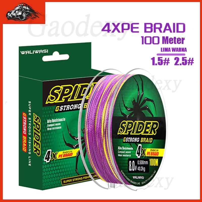 Senar Pancing PE Braided 1.5# 100 Meter Tahan Abrasi Multifilament Casting Jigging