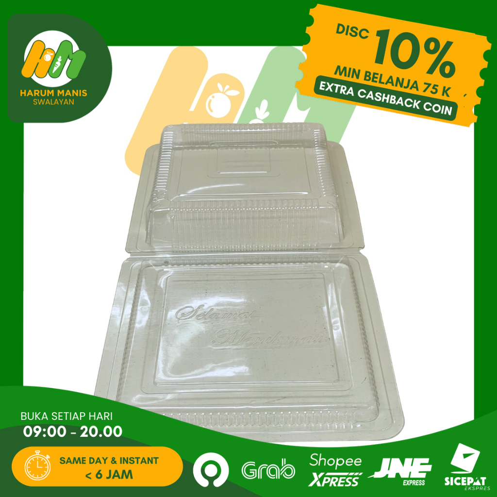 SNACK BOX KOTAK MAKAN PLASTIK / KOTAK PENYIMPANAN KUE