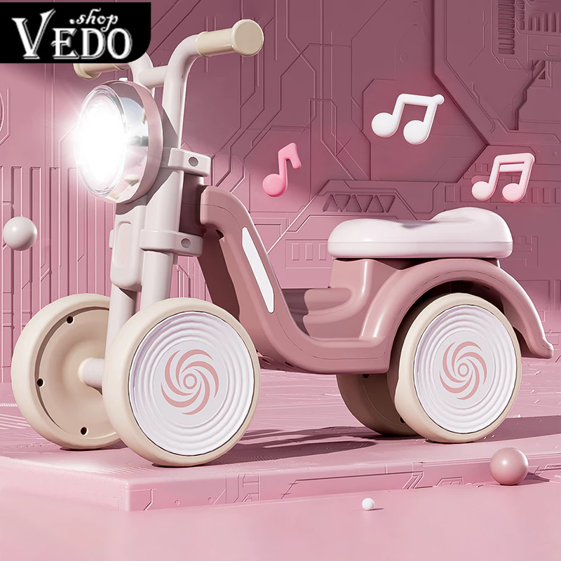 Sepeda Anak Roda 4 Dengan Lampu Musik 2-5 Tahun Sepeda Motor Anak Roda 4 dengan Lampu Musik