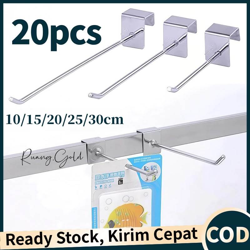 20pcs Cantolan Pipa Kotak /Stainless Ram Cantolan Ram /10/15/20/25/30cm /Single Hook Pipa Kotak/Gant