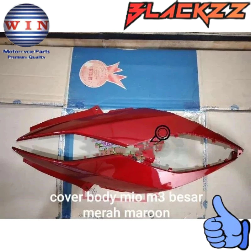 Cover Body Samping Mio M3 - Mio Z - Mio 125 MERAH MAROON (1 SET KANAN KIRI) Original WIN