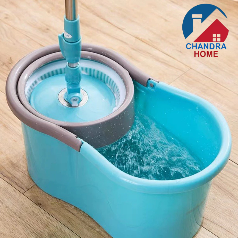Alat Pel Lantai Putar Otomatis Serbaguna / Spin Mop Kain Pel Multifungsi Dengan Ember