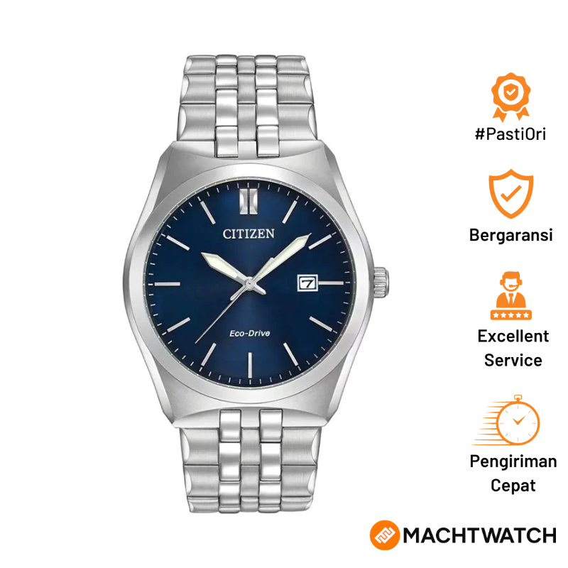 Jam Tangan Pria Citizen Eco Drive BM7330-59L Corso Men Blue Dial Stainless Steel Strap