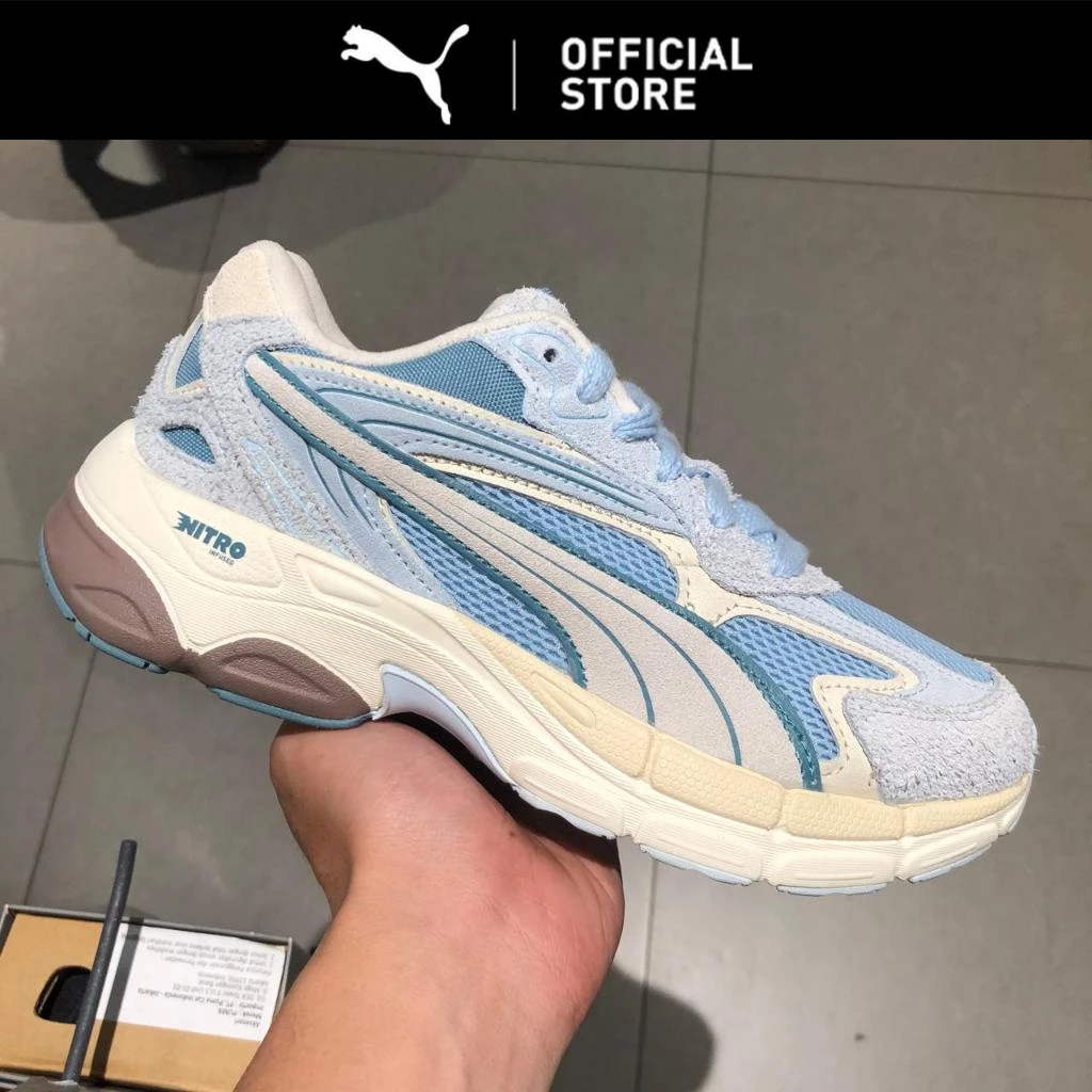 Puma Sepatu Sneakers Kasual Teveris Nitro Pastel Silver Sky- Whi 396864 01