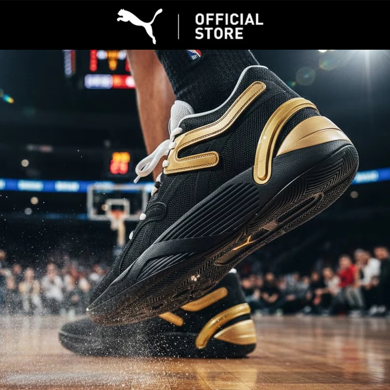 PUMA Sepatu Basketball Trc Blaze Court Puma Black-Sedate Gray-P 376582 32