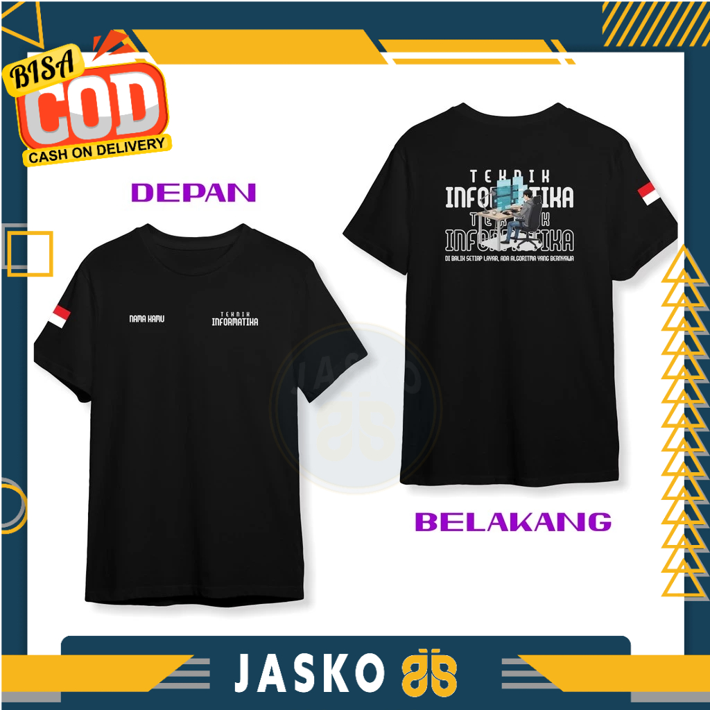 Baju Tshirt Teknik Informatika New Gratis Nama DB Kaos Distro