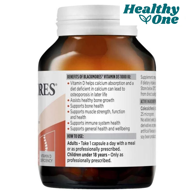 BLACKMORES VIT D3 1000IU 60 CAPSUL