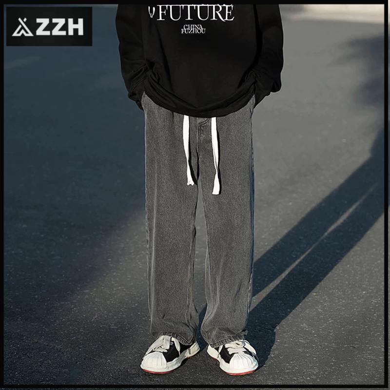 celana jeans pria celana gombrong pria celana jeans pria panjang straight jeans kulot pria denim hit