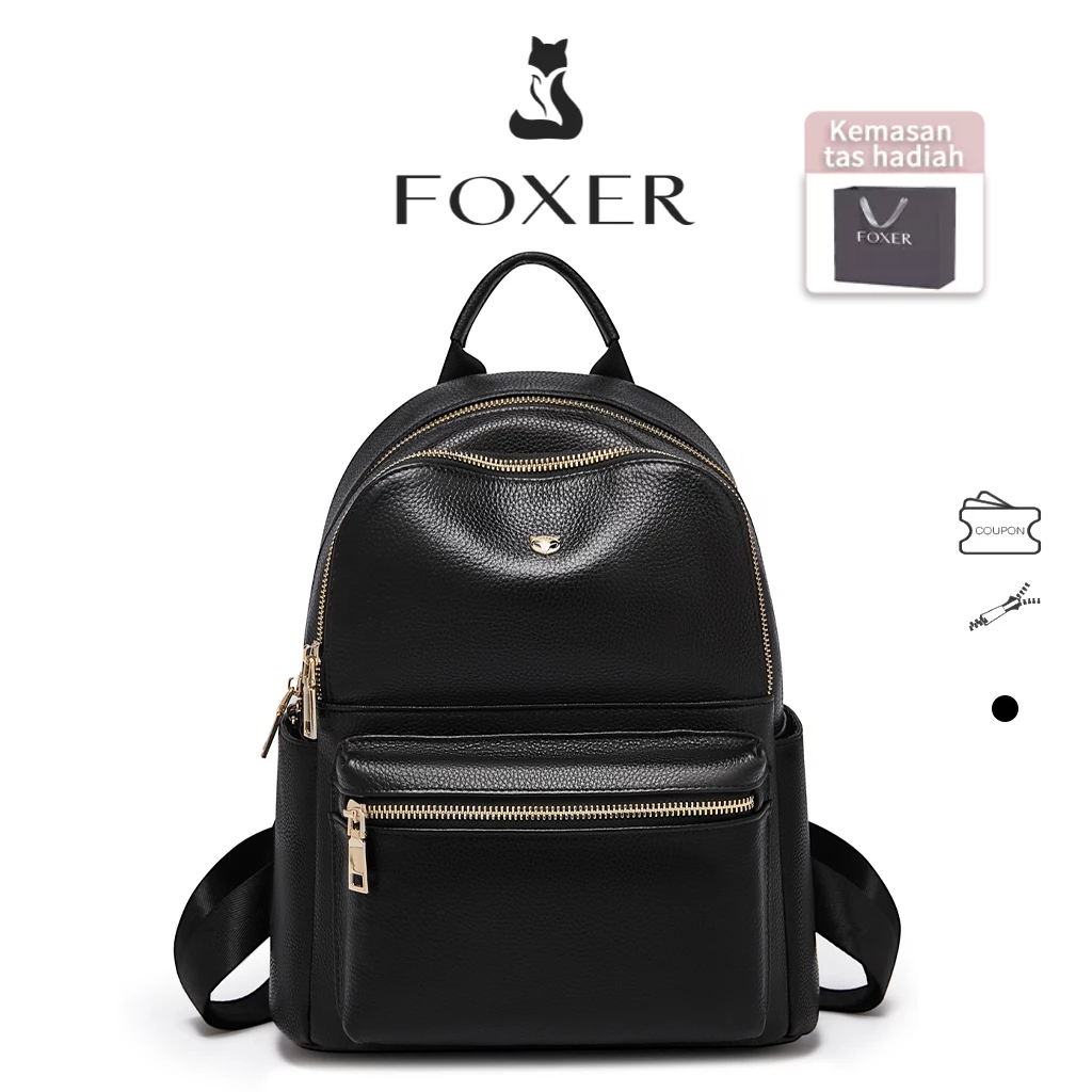 FOEXR Ransel Kulit Wanita Ransel Berkapasitas Besar Tas Wanita Kasual