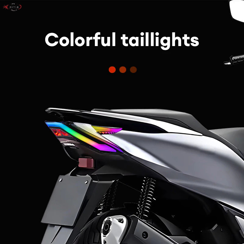 IOORUD Lampu Belakang Motor Modifikasi RGB Cocok untuk HONDA PCX160 2021