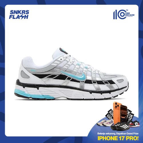NIKE P 6000 White Dusty Cactu Silver Sepatu Sneakers Pria - CD6404103 - Size 42.5